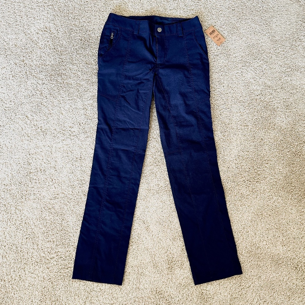 Duluth Trading Women's Dry on the Fly Slim Leg Pants 4 X 31 Blue NWT